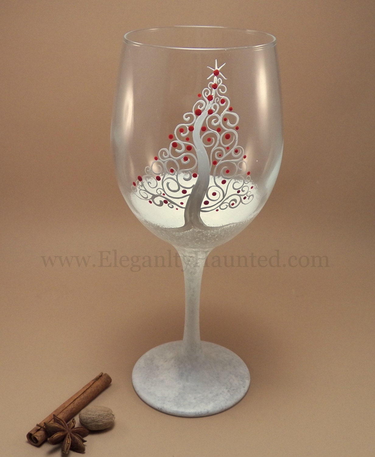Hand Painted Dishwasher Safe Spiral Holiday by ElegantlyHaunted