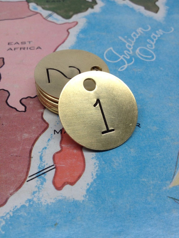 Custom hand punched Hotel Room Key Tags key fob valet tag