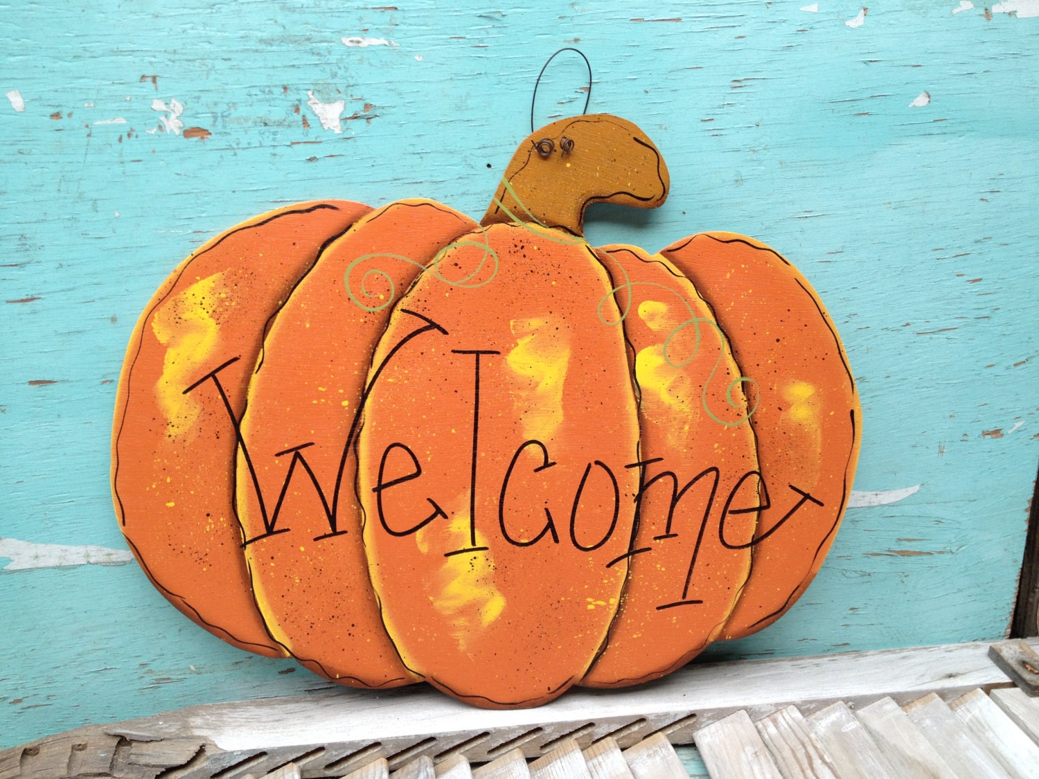 hanger door c wooden Sign Wooden Pumpkin Door Home Welcome Decor Autumn Hanger Fall