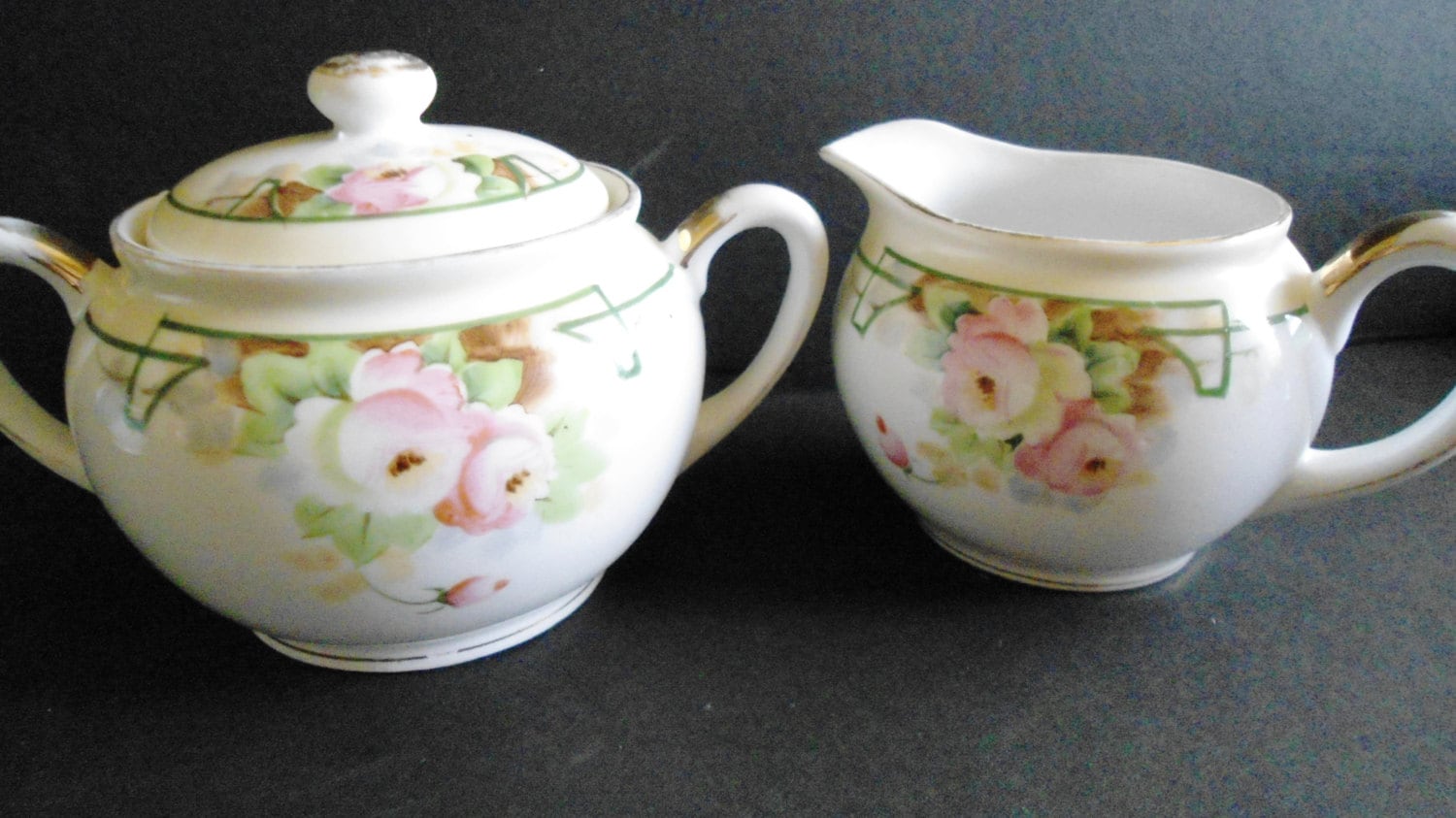 Vintage Cream and Sugar Set Hand-painted Nippon – Haute Juice