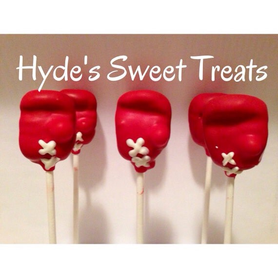 Boxing gloves cake pops