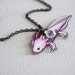 Axolotl Necklace / Shrink Plastic Jewelry / Salamander / Amphibian / Pink / Endangered Species / Wearable Art