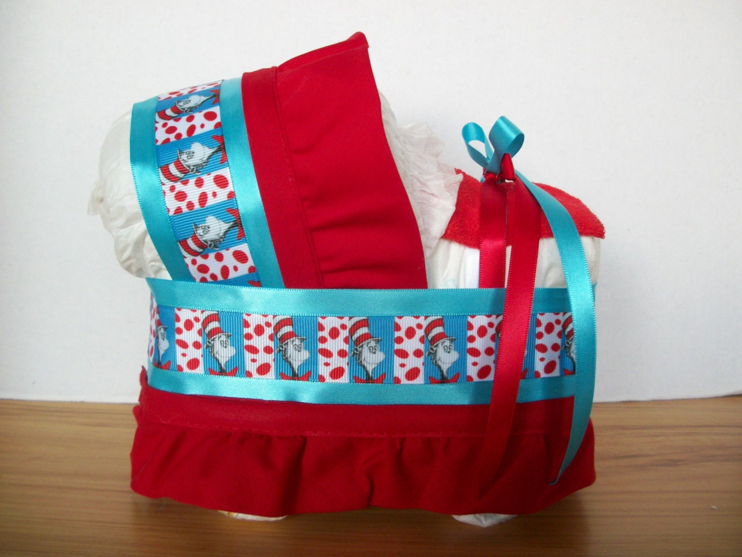 Dr. seuss Inspired cat in the hat neutral boy girl diaper