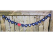 Christmas Garland Chalkboard Banner Sign Set of 15 Chalkboard Hearts on Twine Il_170x135