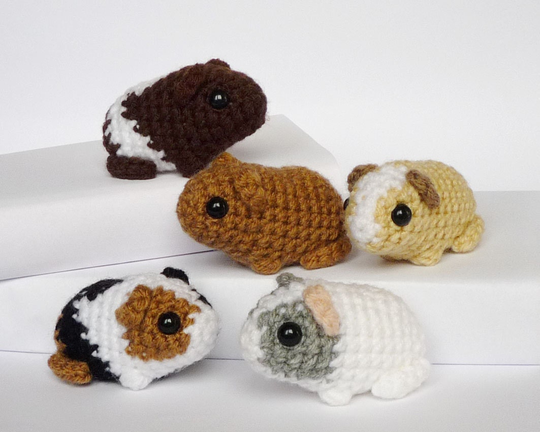 Crocheted guinea pig babies made to order by LunasCrafts on Etsy