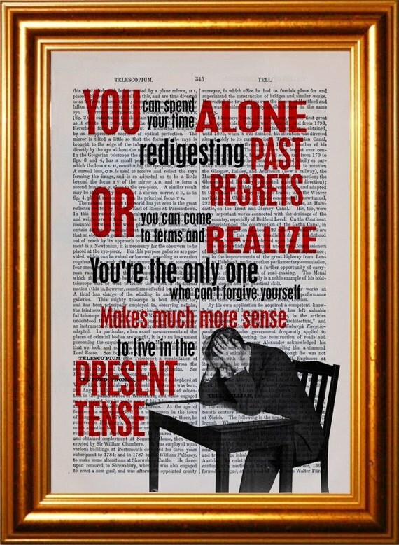 Pearl Jam Present Tense from No Code Lyric Print by ForgottenPages