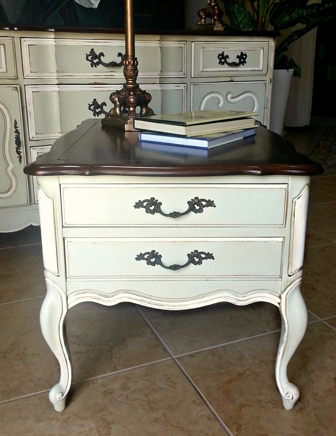 Vintage French Provincial End Table Nightstand Side Table