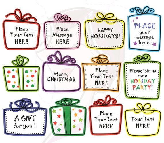 christmas gift tags clipart - photo #42