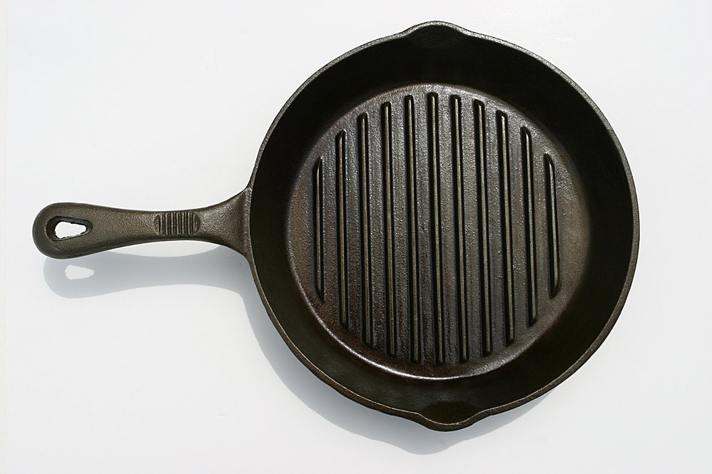 Vintage Martha Stewart xLarge 12 Cast Iron Ribbed Grill