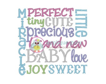 BABY -- Subway Art -- Machine Embroidery Design