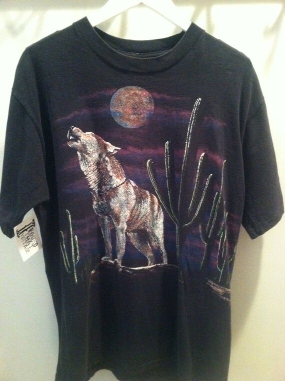 Howling Wolf Truck Stop T-Shirt by IFoundThatVintage on Etsy