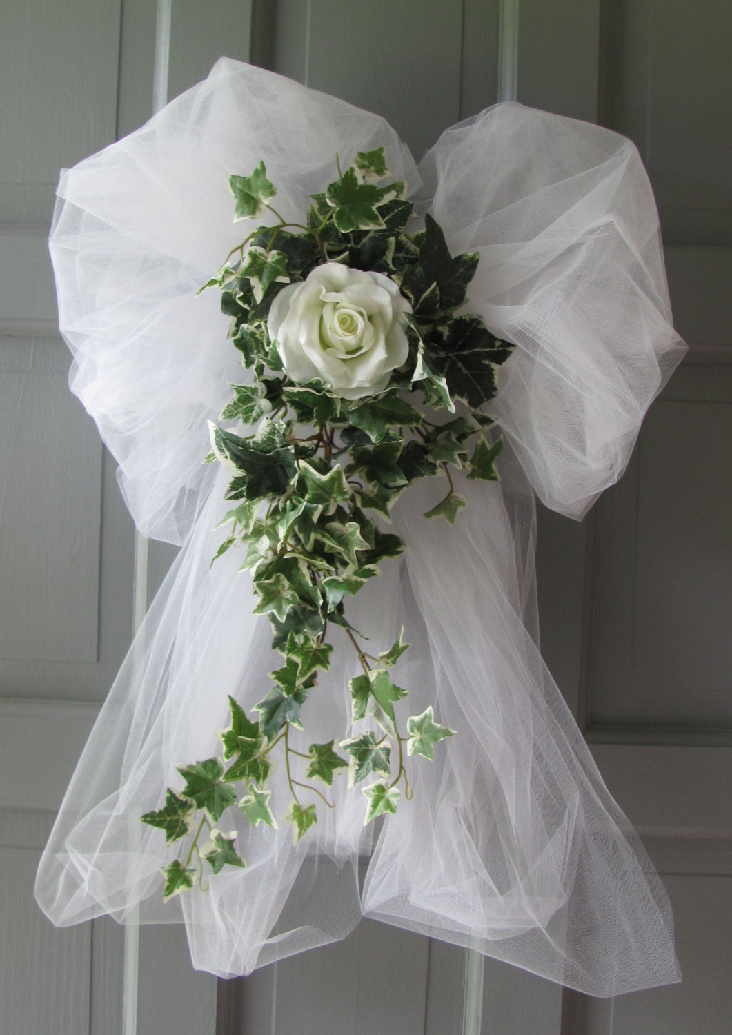 Wedding Decorations Rose Ivy Tulle Bows by