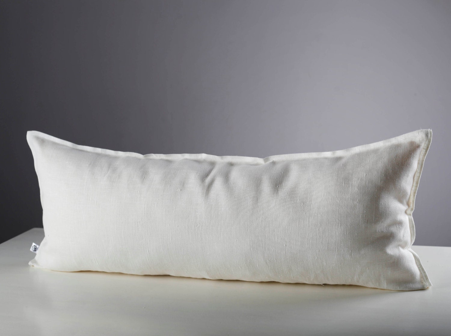 White linen lumbar pillow cover pillows cases trow by pillowlink