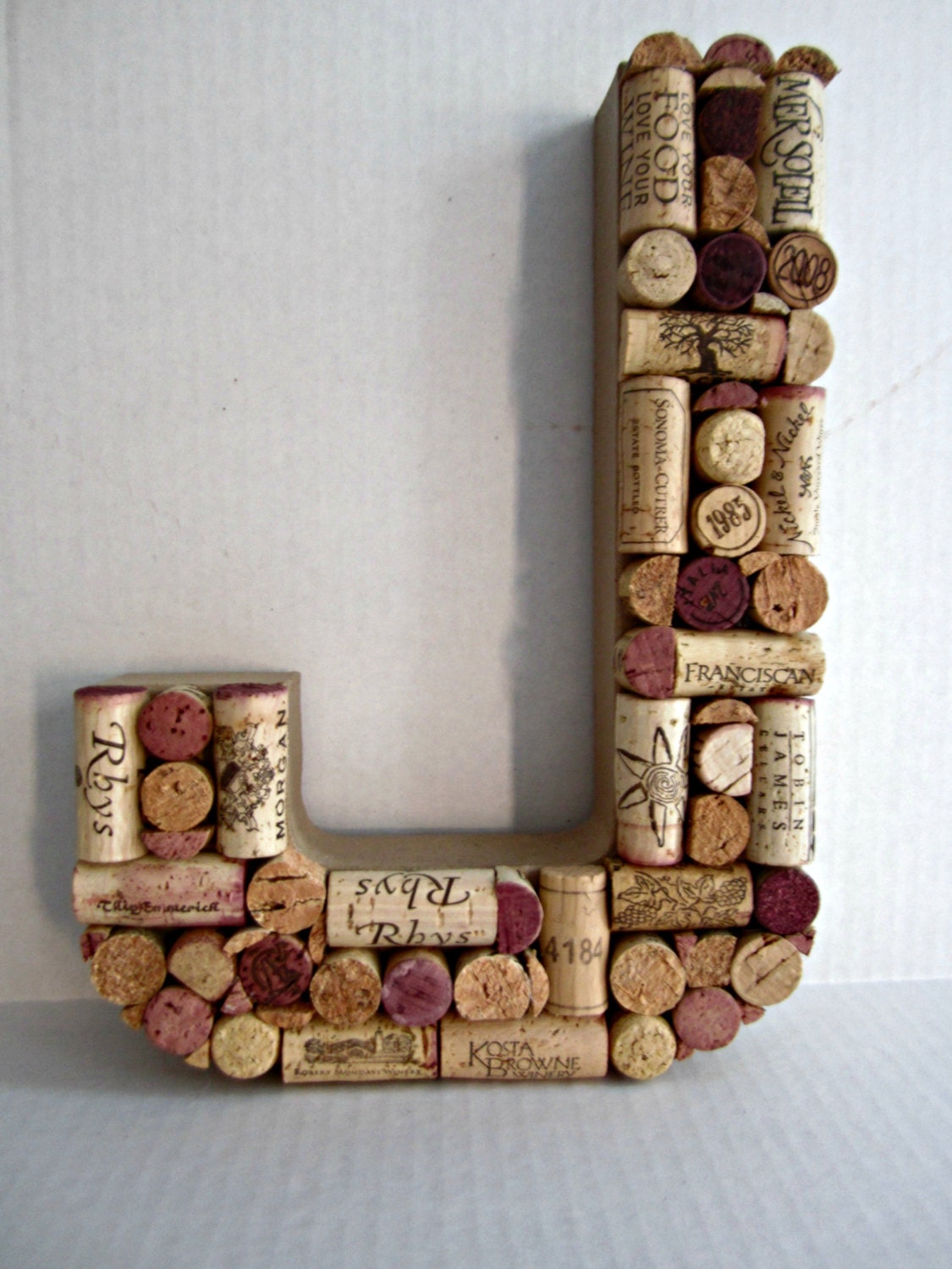 A Custom Wine Cork Letter