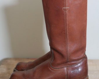Bottes Western Femme Longhorn Vintage - Taille 8 US - Cuir Véritable - Fabriquées USA