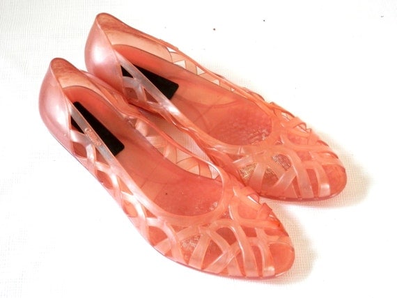 Original Grendha Pink Jellies Retro 80's Plastic Shoes