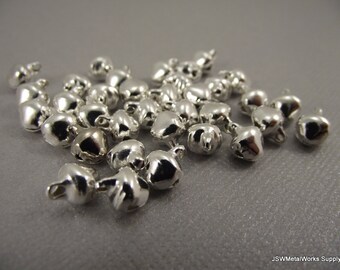 100 Silver Bells, 6 mm, Medium Bells
