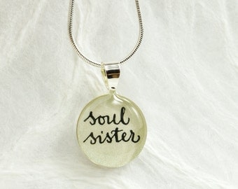 Soul Sister Necklace - Gift for Best Friend, BFF Necklace, Unique Friendship Jewelry, Handmade Best Friend Jewelry by Bliss In Art