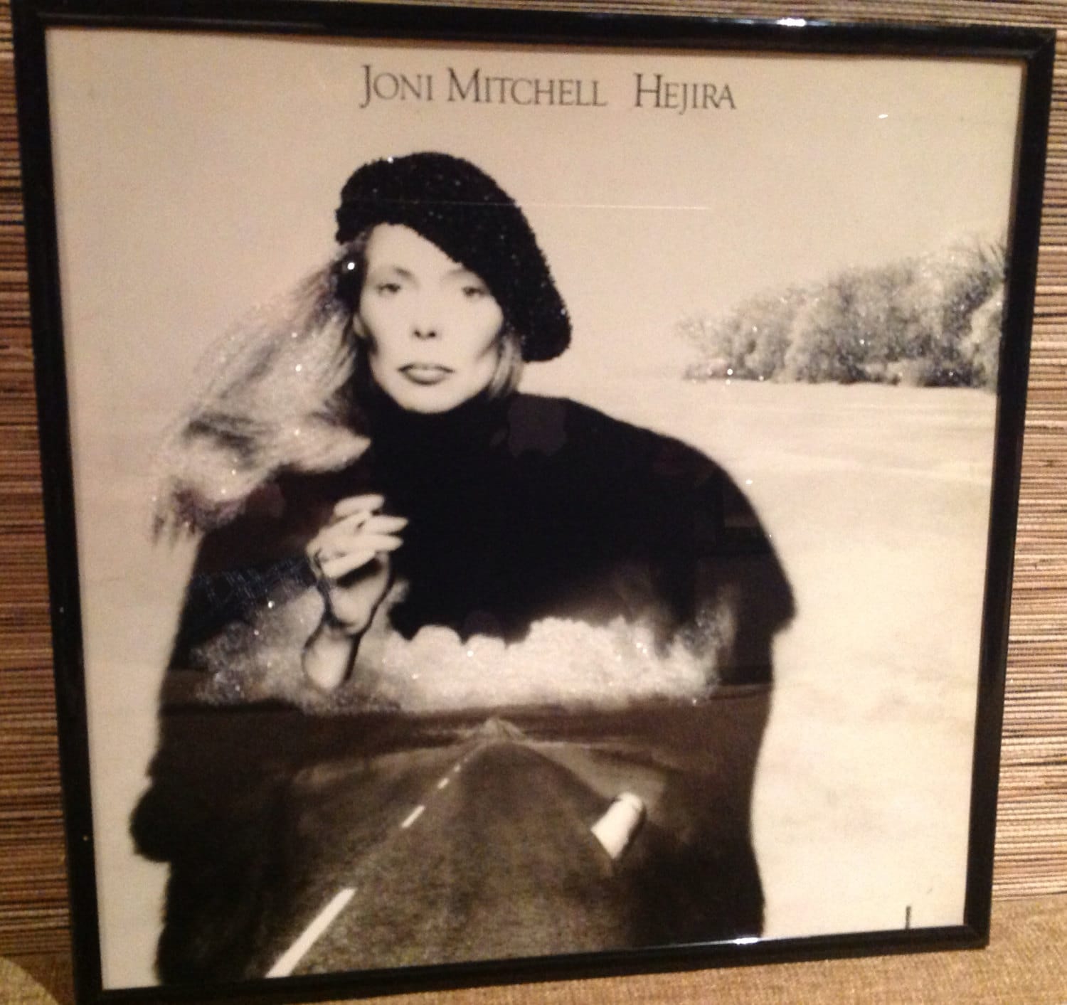 Glittered Joni Mitchell Hejira Vintage Record Album