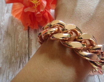 Rose Gold Chunky Chain Bracelet, Rose Gold Chunky Bracelet, Rose Gold Bracelet