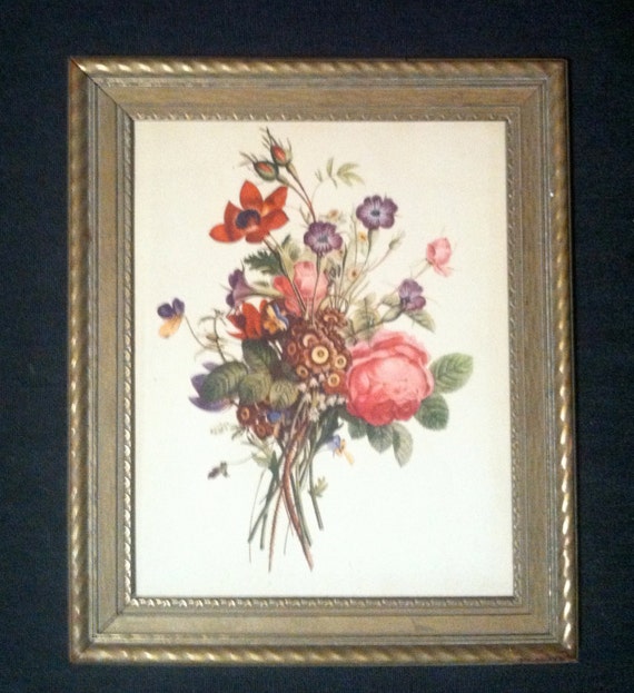 Items similar to Framed Jean Louis J L Prevost Botanical Floral Flowers ...