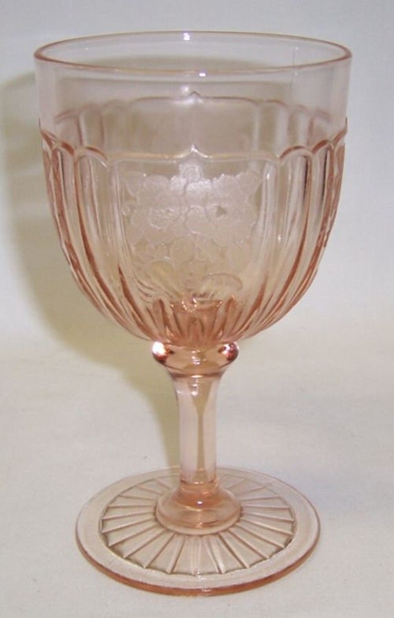 Hocking Pink Depression Glass MAYFAIR OPEN ROSE 5 3/4 Inch