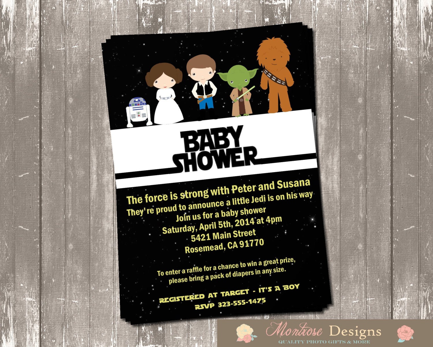 Star Wars Baby Shower Invitations 2