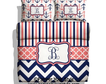 monogrammed nautical anchor bedding hot pink and navy monogrammed nautical anchor bedding hot pink and navy