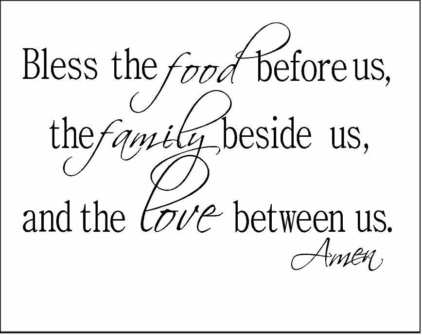 Download Wall Decal Bless the food before us the family beside us and