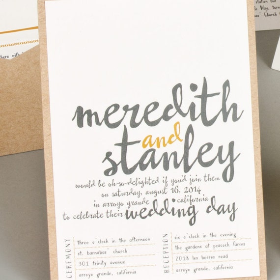 Modern Vintage Wedding Invitations 7