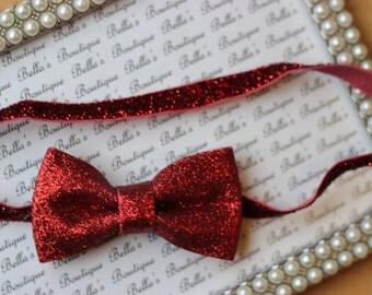 Proper Peony Baby Boys Bubble - Red Tinsel Christmas Holly Collar