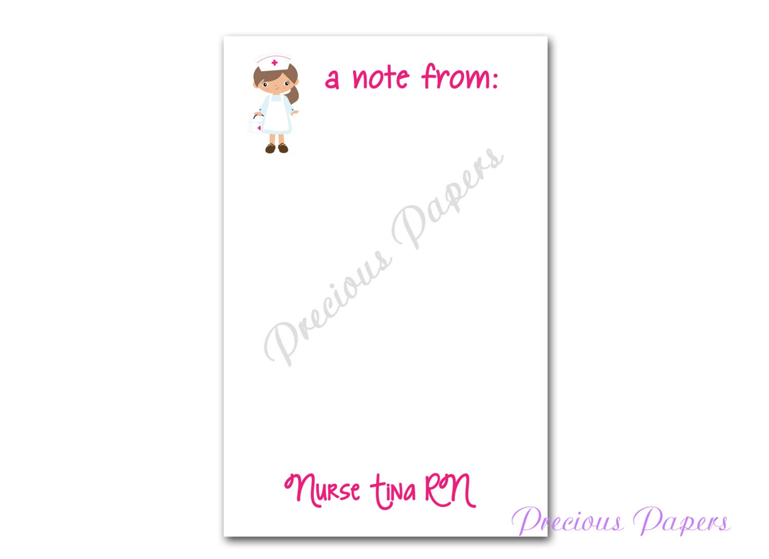 Personalized nurses note pads nurse gifts nursing student note