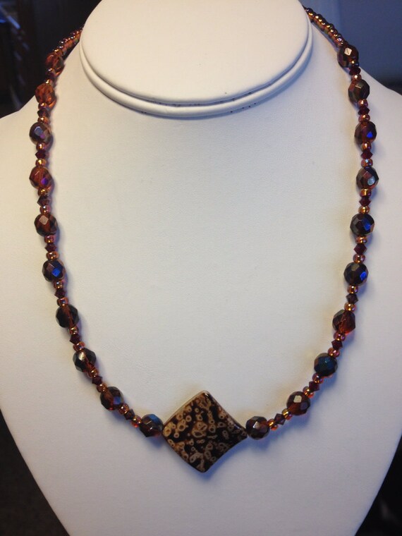 Brown Crystal Necklace