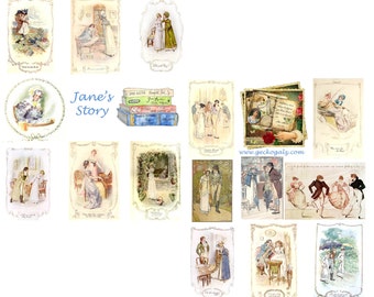 Jane Austen Digital Collage Set