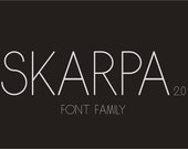 Digital Fonts | INSTANT DOWNLOAD | Skarpa 2.0 font family | 12 font files | True Type Fonts (.ttf)