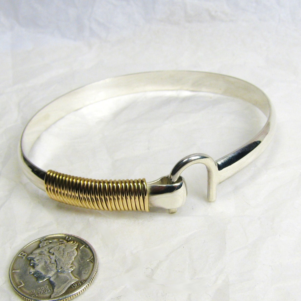 St. Croix Hook Bracelet 6 mm Sterling Silver & 14K Gold fill