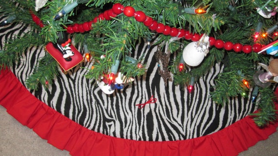 45 quilted zebra print christmas tree skirt 45 quilted zebra print christmas tree skirt