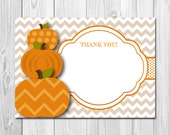 INSTANT DOWNLOAD - Little Pumpkin Thank You Note - DIY - Printable Il_170x135