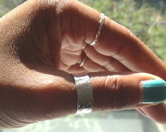 Silver Thumb Ring Hammered Ring Sterling Silver UK Shop Mothers Day Gift Birthday Gift