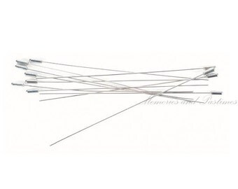 Hat Pins - Stick Pin - 6" - Nickel Finish - 12 Pieces - Scrapbooking Embellishment - Jewelry Finding - 278681
