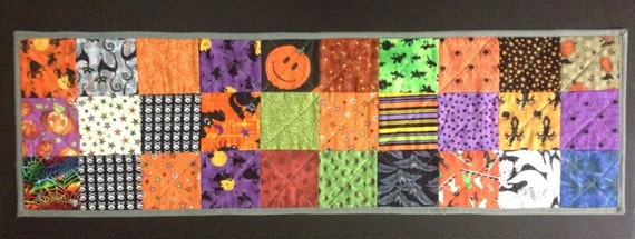 Quilted Halloween table runner 