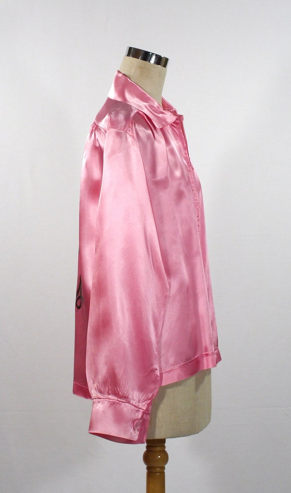 Vintage Satin Pink Ladies Jacket 50s Costume Grease Rock