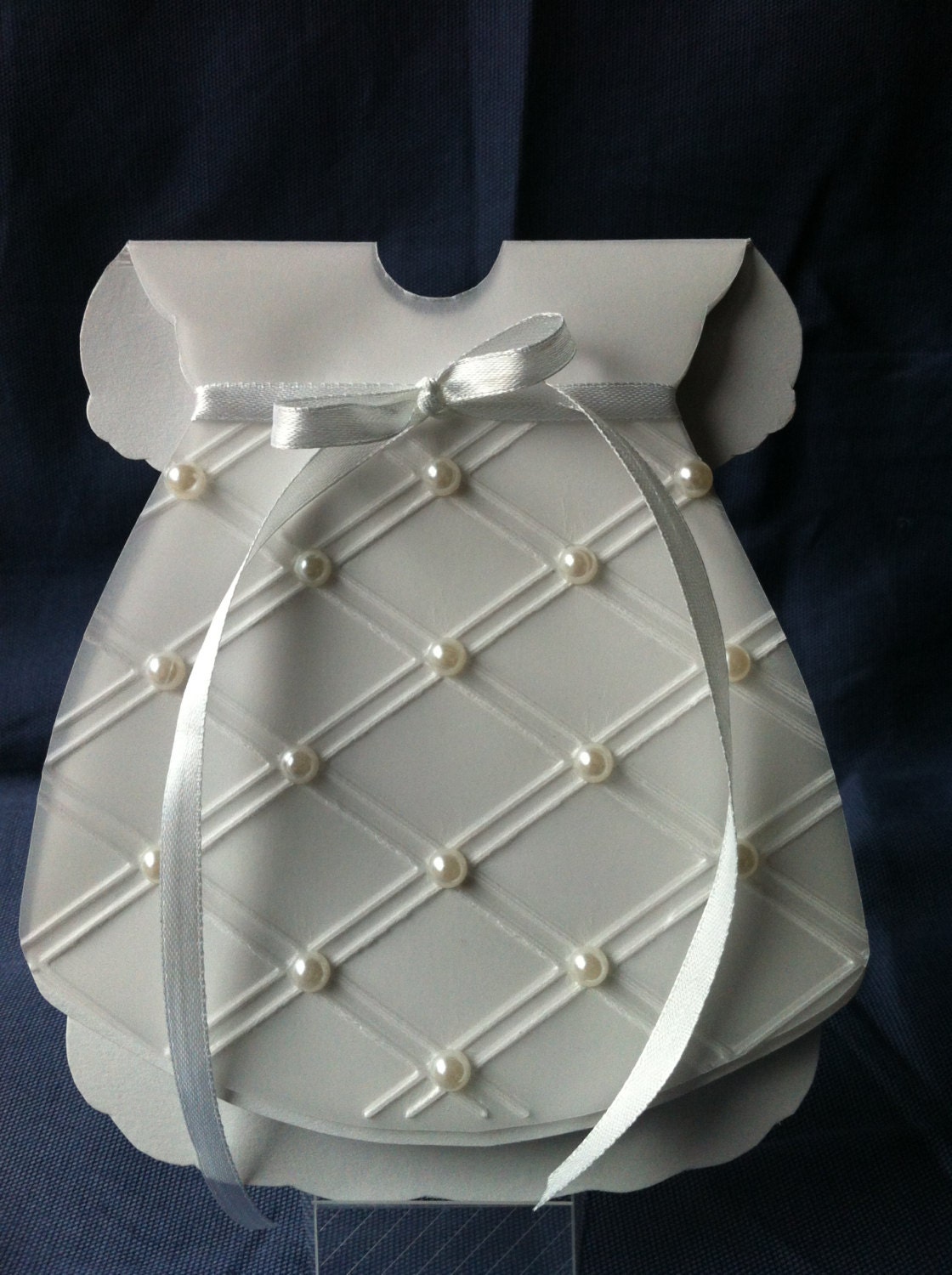 Set of 25 Invites Christening Gown and envelopes White by Bermarc