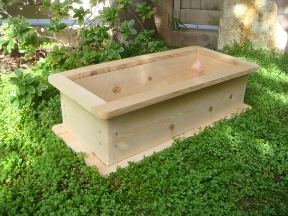 Items similar to Wood Planter, Flower Box, Vegetable Garden Pot, Cedar