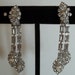1950's Rhinestone dangling earrings, clip-ons