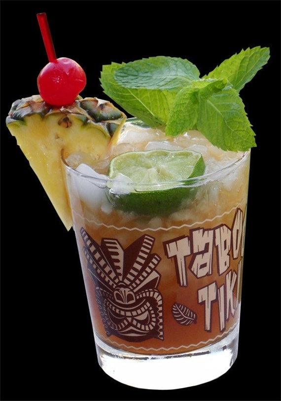 Vintagestyle Mai Tai Rocks Glasses Tiki bar called the