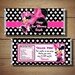 Printable Minnie Mouse Birthday Candy Bar Wrapper Black Pink
