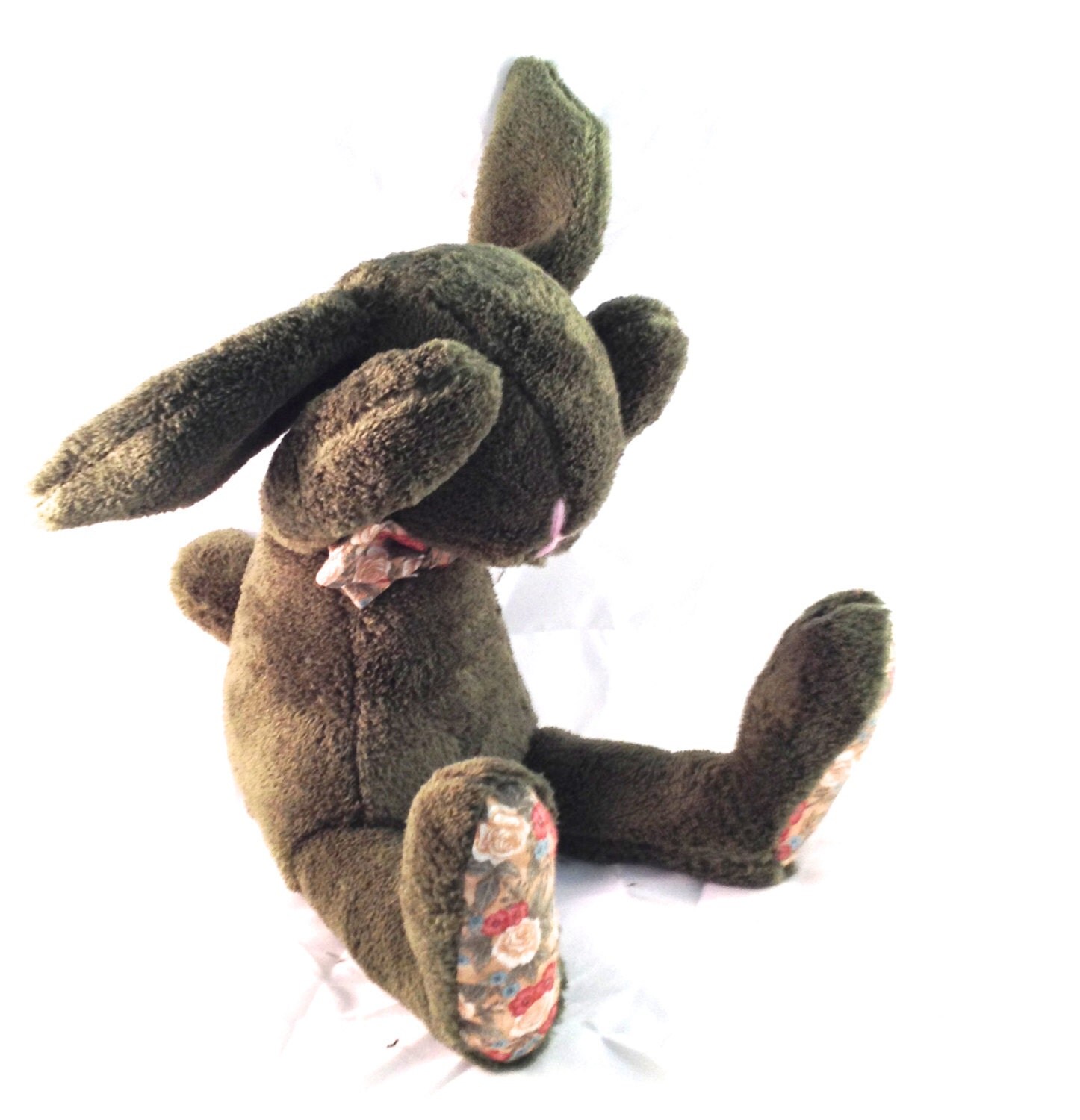 green stuffed bunny rabbit