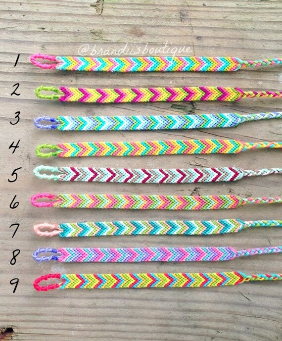 Chevron Friendship Bracelets choose your own colors