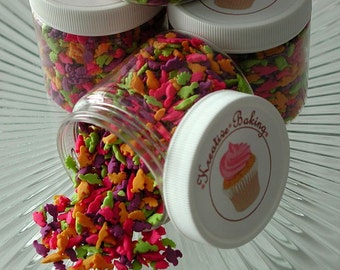 Dinosaur Sprinkle Mix-Comes in an assortment of green, yellow, pink and purple dinosaur sprinkles